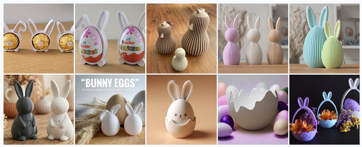 Velikonoční 3D modely — inspirace na Velikonoce